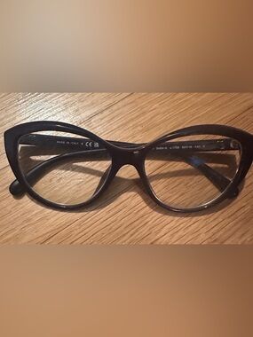 CHANEL Authentic Eggplant Eyeglasses Frames Specs No prescription